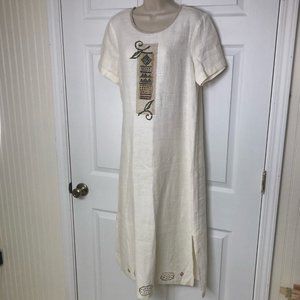 Blue Cactus 100% Linen Dress  S